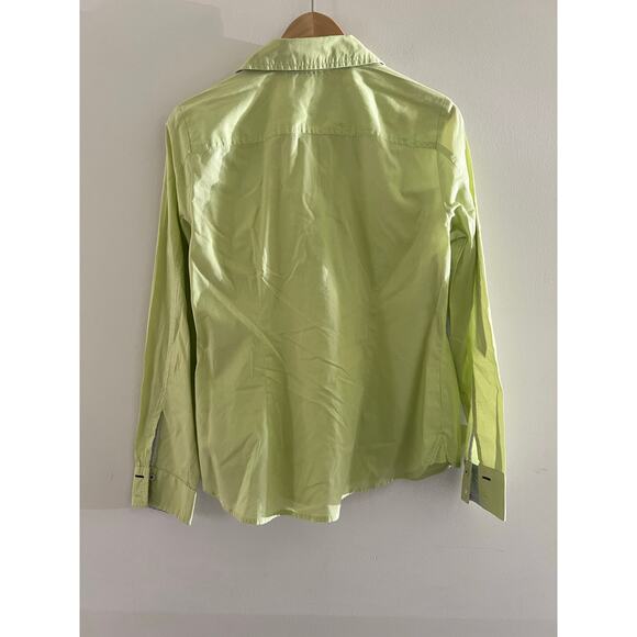 Tommy Hilfiger 100% Cotton Button Down Dress Shirt Lime Green Size Medium - Picture 2 of 8